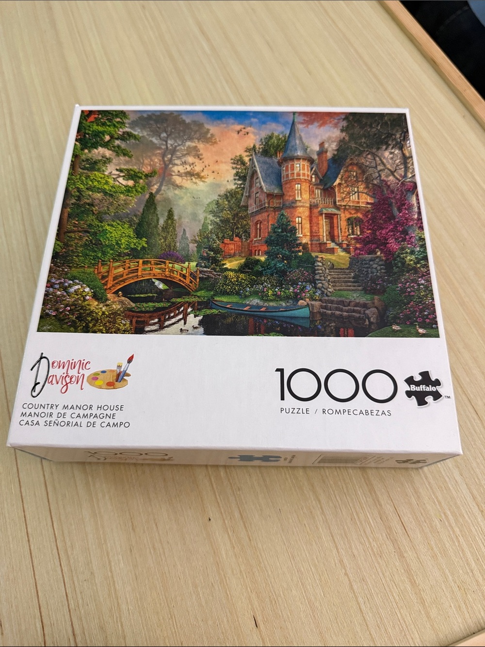 Dominic Davison Country Manor House 1000-Piece Puzzle - Multicolor